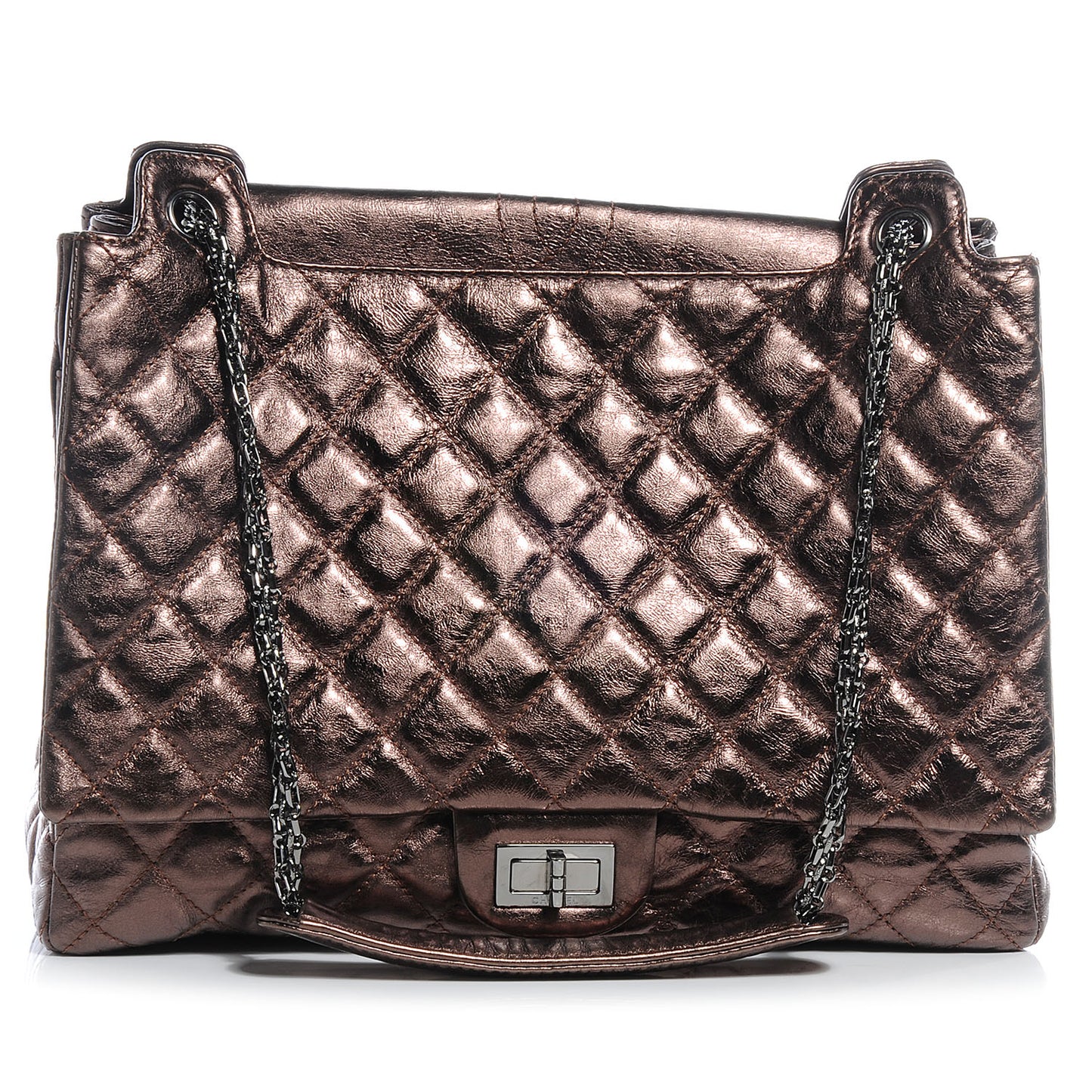 Aged Calfskin Reissue 2.55 Accordion Flap Bronze