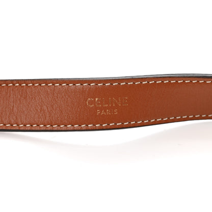 Celine Triomphe Canvas Calfskin Ava Shoulder Bag Tan 7 of 10