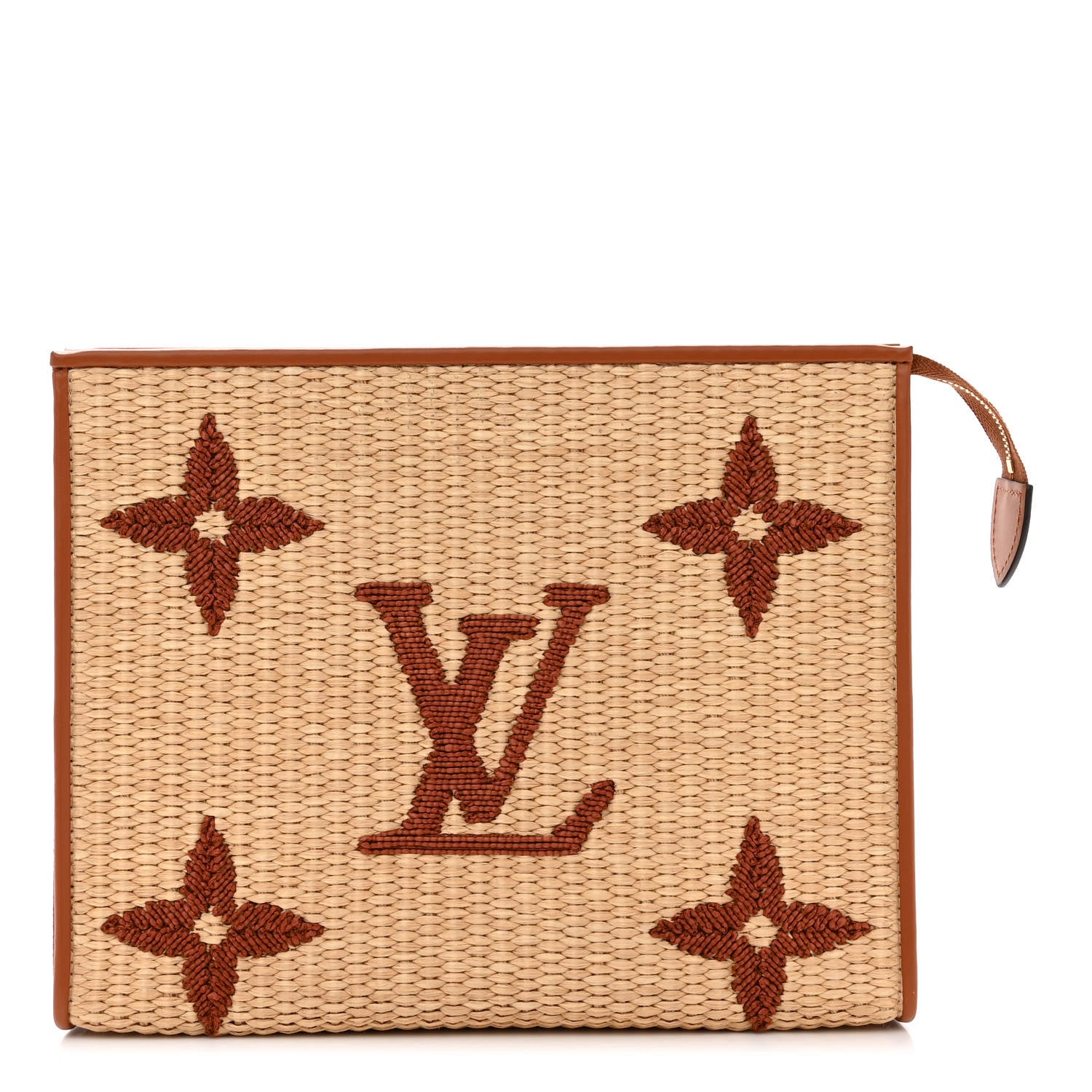 Louis Vuitton Raffia Monogram Giant Toiletry Pouch 26 Tan 1 of 10