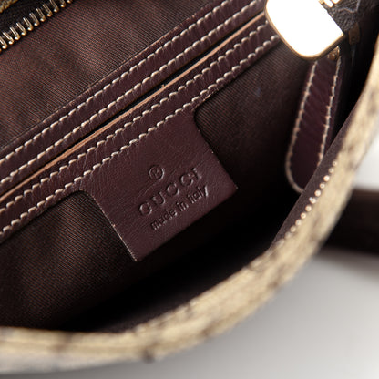 Gucci GG Supreme Monogram Small Flat Messenger Bag Dark Brown 8 of 9