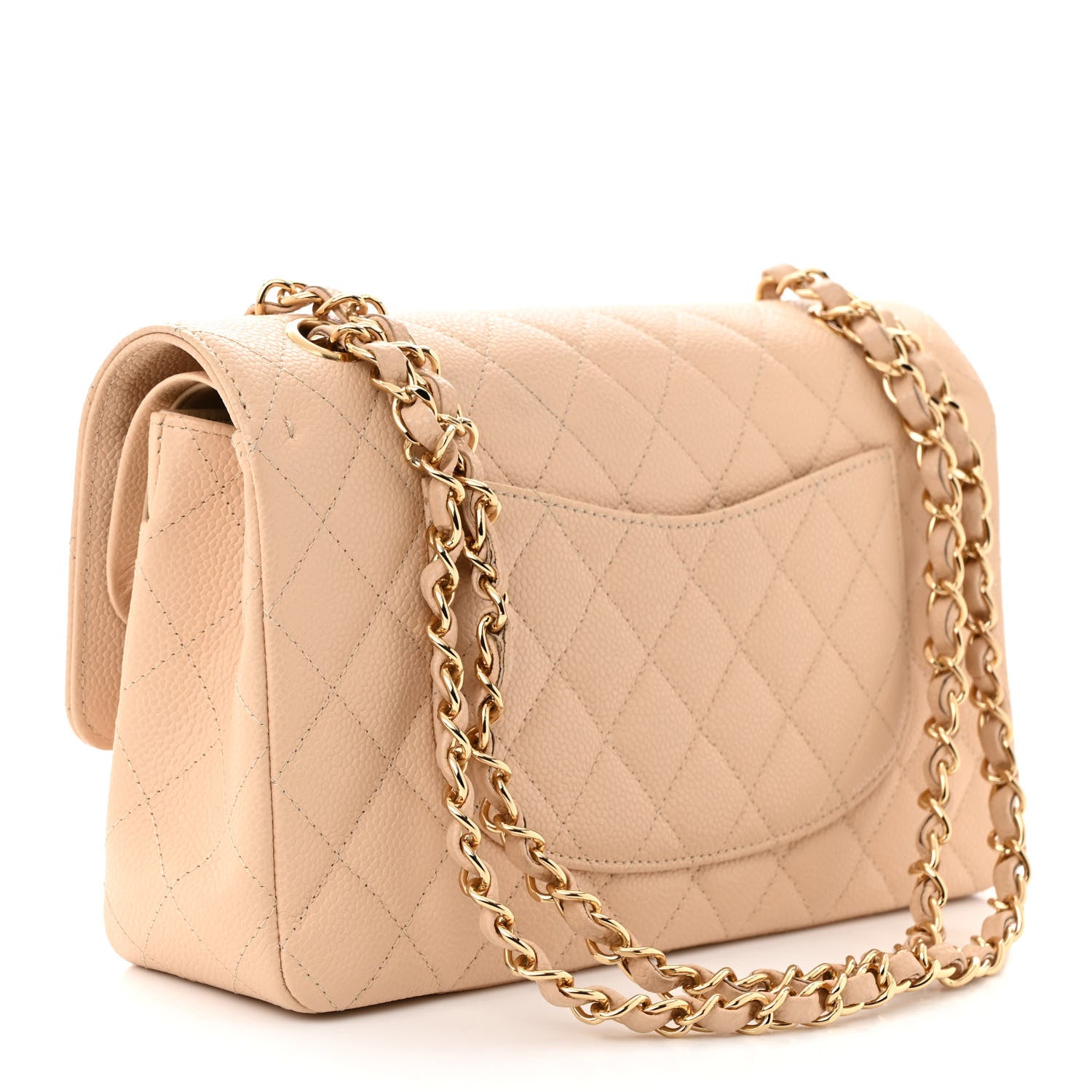 Chanel Caviar Quilted Medium Double Flap Beige 3 of 11