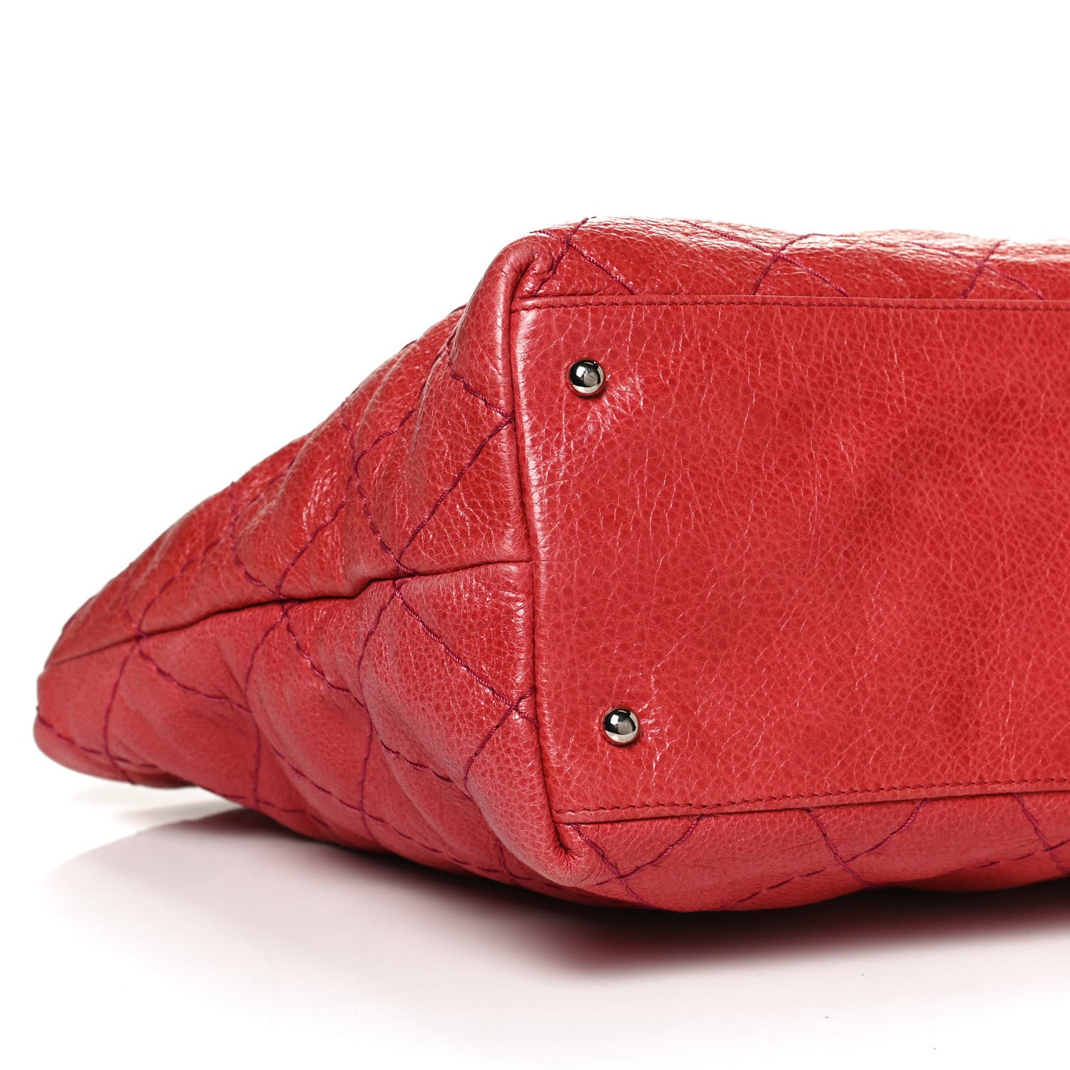 Chanel Glazed Calfskin Large On The Road Tote Red 8 of 9