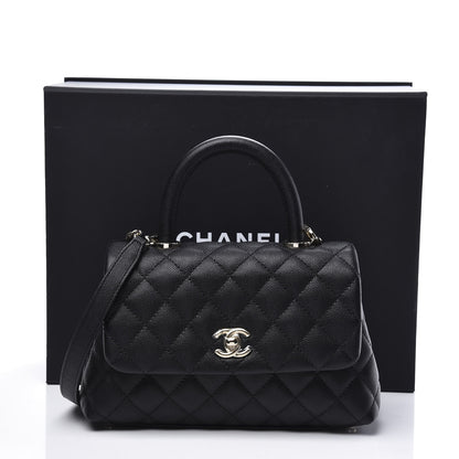 Chanel Caviar Quilted Mini Coco Handle Flap Black 10 of 10