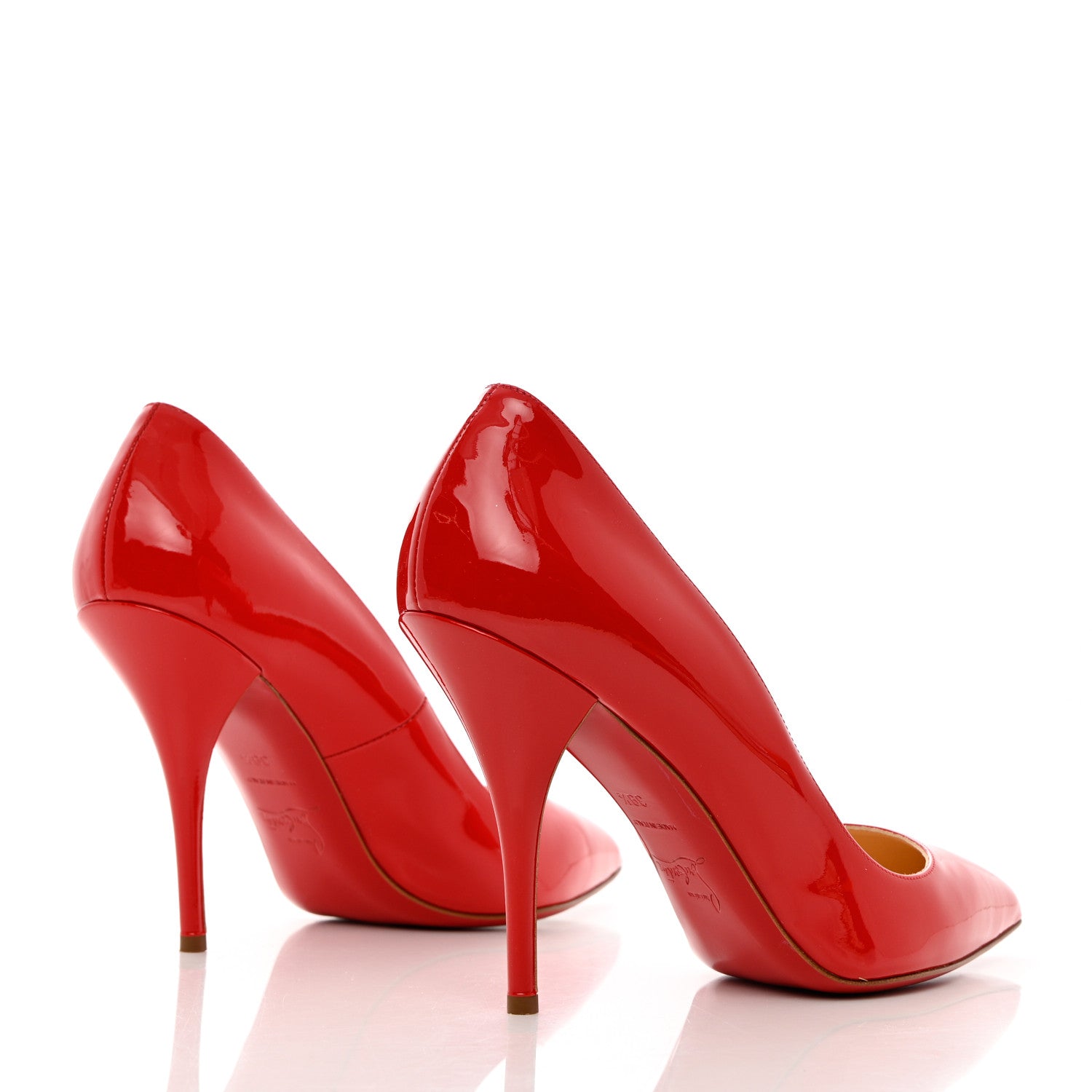Christian Louboutin Patent Batignolles 100 Pumps 39.5 Rouge Lipstick 4 of 8