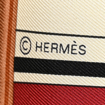 Hermes Silk Couvertures Et Tenues de Jour Scarf 90 Creme Rouge H Bleu Multicolor 4 of 5