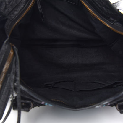 Balenciaga Agneau Graffiti All Over Classic Hardware City Black Multicolor 4 of 11