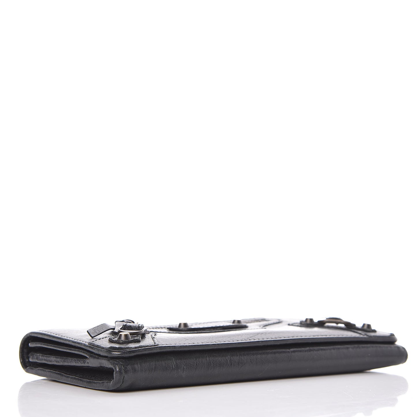 Agneau Classic Hardware Money Wallet Black