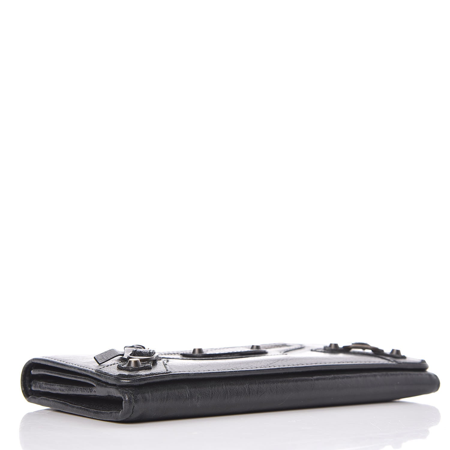 Balenciaga Agneau Classic Hardware Money Wallet Black 4 of 12
