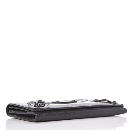 Balenciaga Agneau Classic Hardware Money Wallet Black 4 of 12