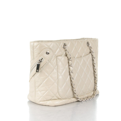 Chanel Aged Calfskin Quilted Large Cotton Club Tote Pearl 3 of 8