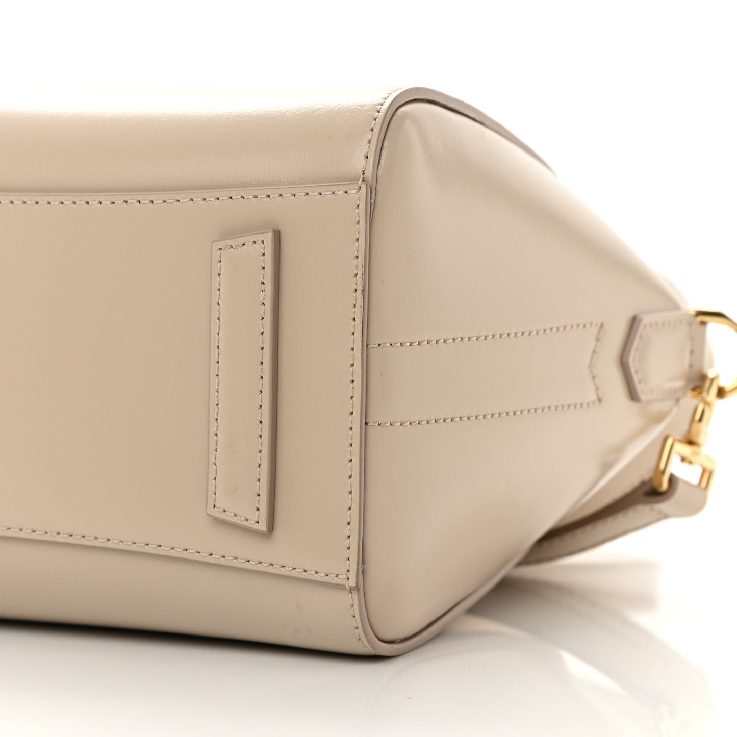 Shiny Lord Calfskin Mini Antigona Natural Beige