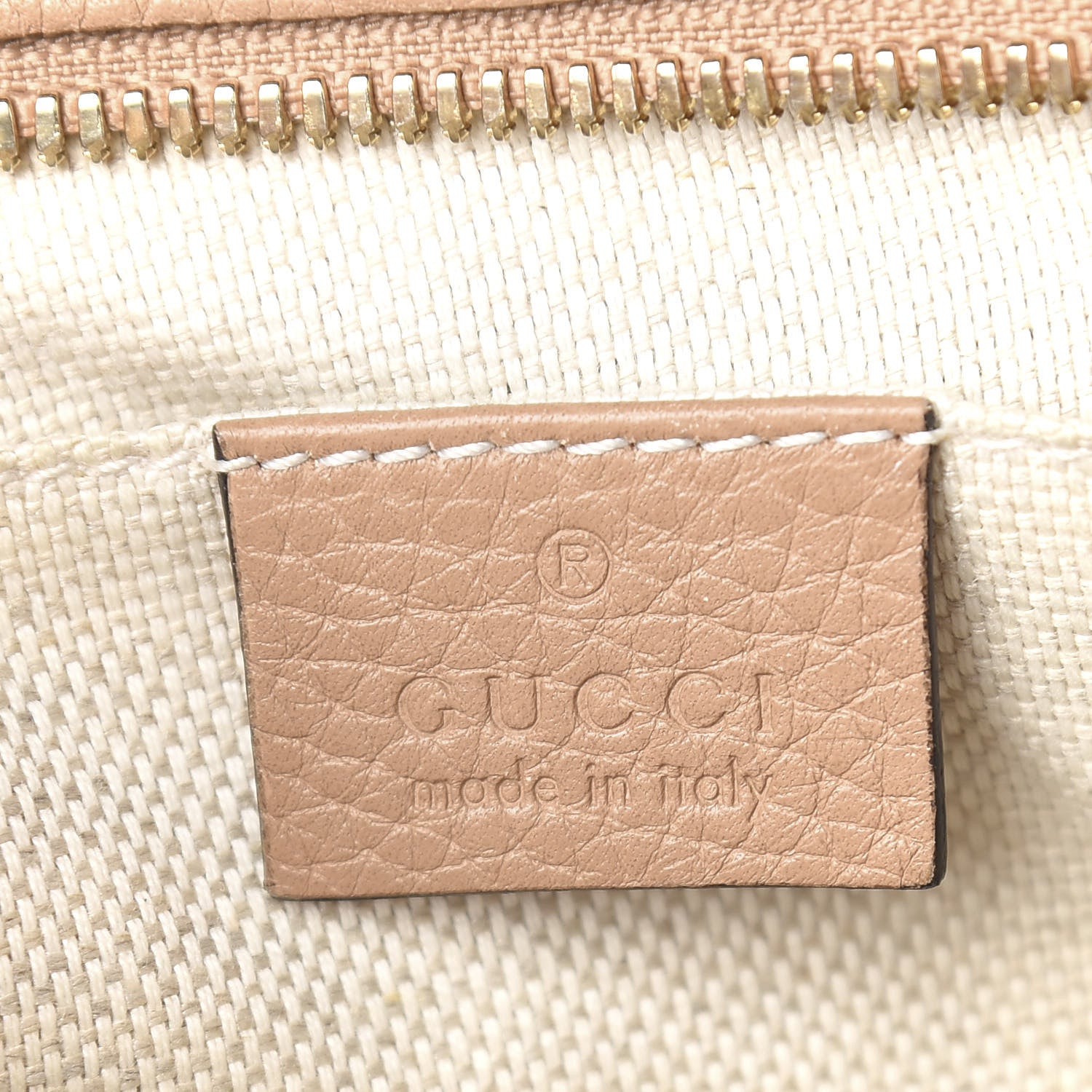 Gucci Pebbled Calfskin Small Soho Disco Bag Rose Beige 5 of 9