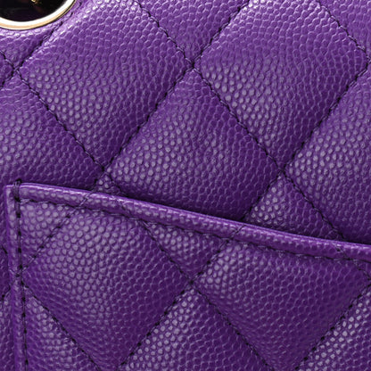 Chanel Caviar Quilted Small Double Flap Dark Purple 9 of 12