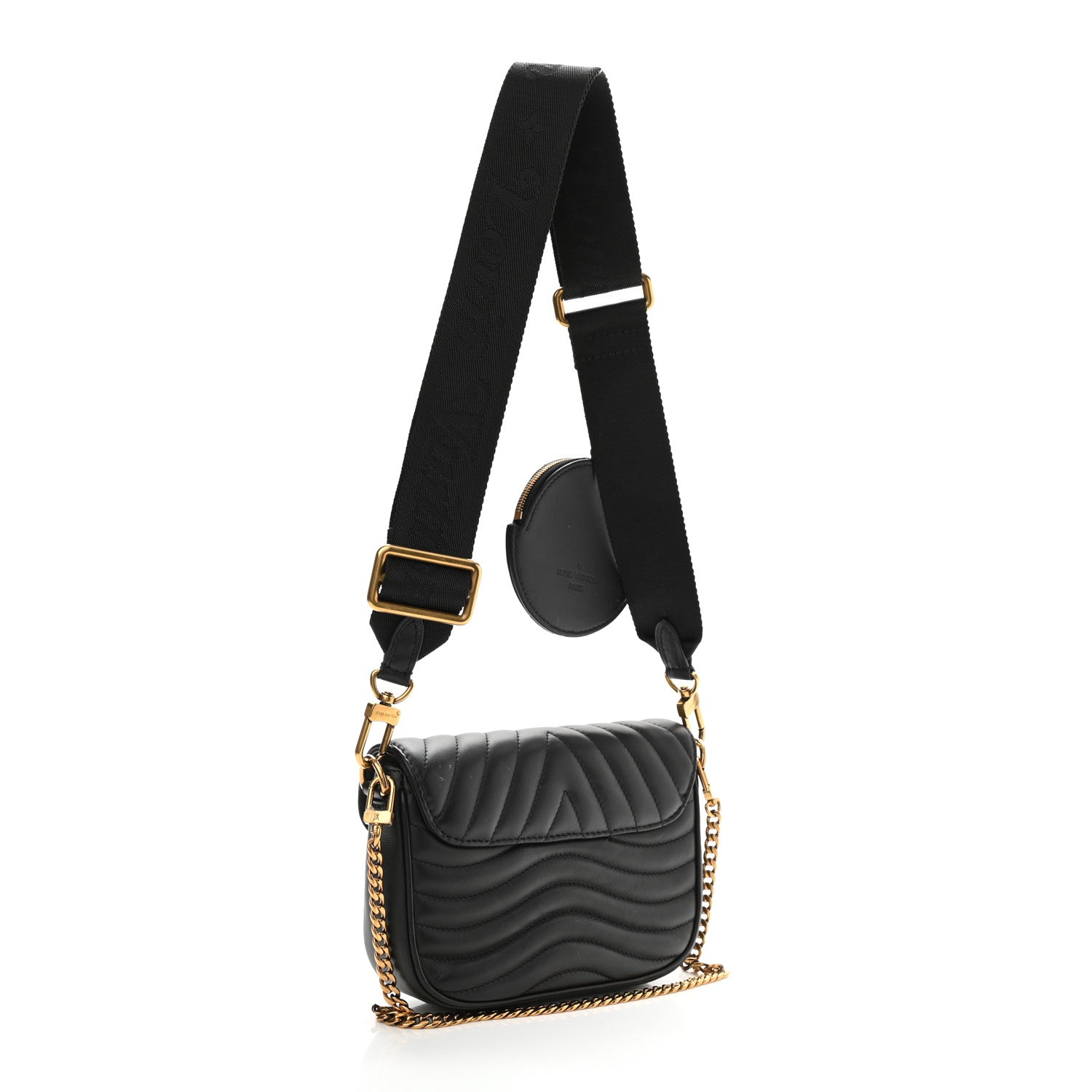 Louis Vuitton Calfskin New Wave Multi Pochette Black 3 of 13