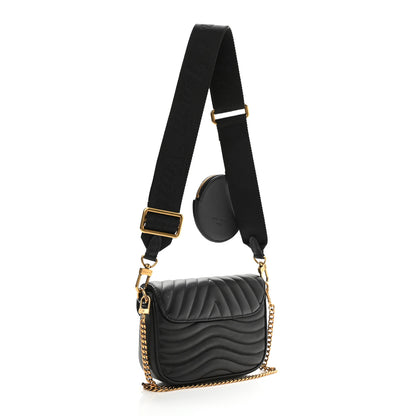 Louis Vuitton Calfskin New Wave Multi Pochette Black 3 of 13