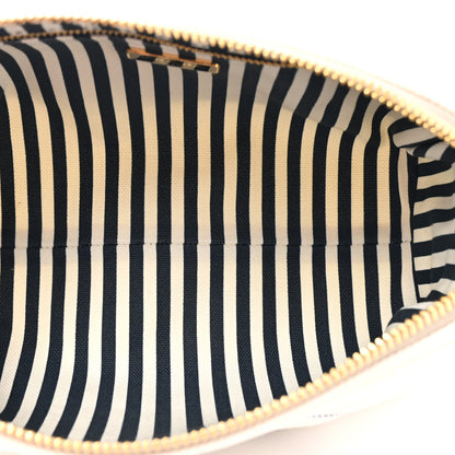 Prada Canvas Canapa Logo Pouch White Blue 5 of 6
