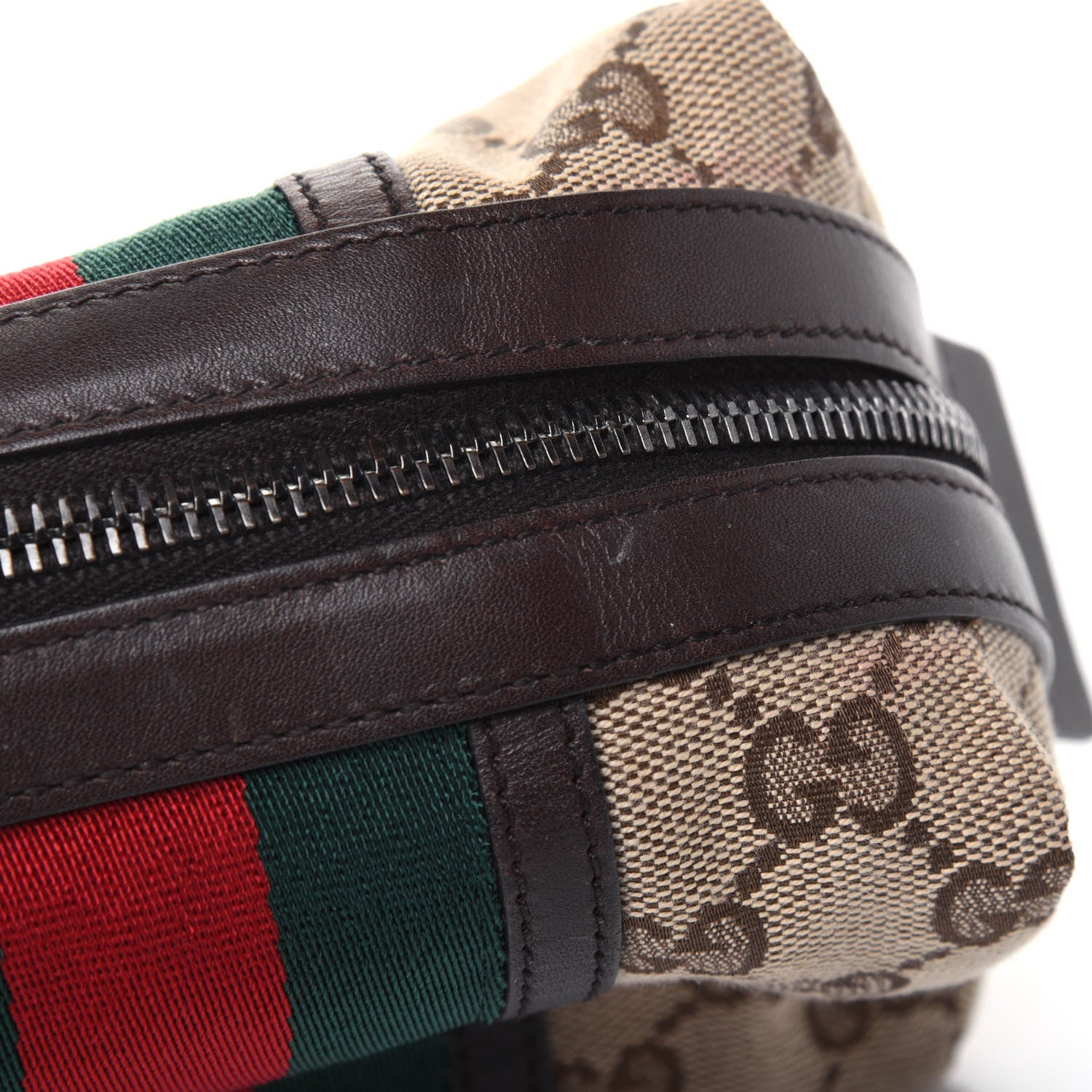 Gucci Monogram Web Small Cosmetic Case Dark Brown 16 of 17