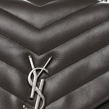 Saint Laurent Calfskin Y Quilted Monogram Medium Loulou Chain Satchel Earth 16 of 17