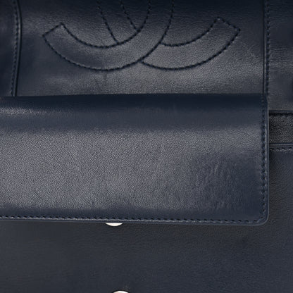 Chanel Sheepskin Quilted Medium Vintage Mademoiselle Flap Dark Navy 13 of 13