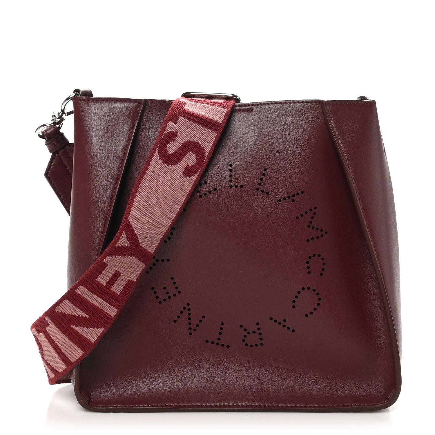 Stella McCartney Eco Alter Nappa Perforated Logo Mini Crossbody Wine 1 of 9