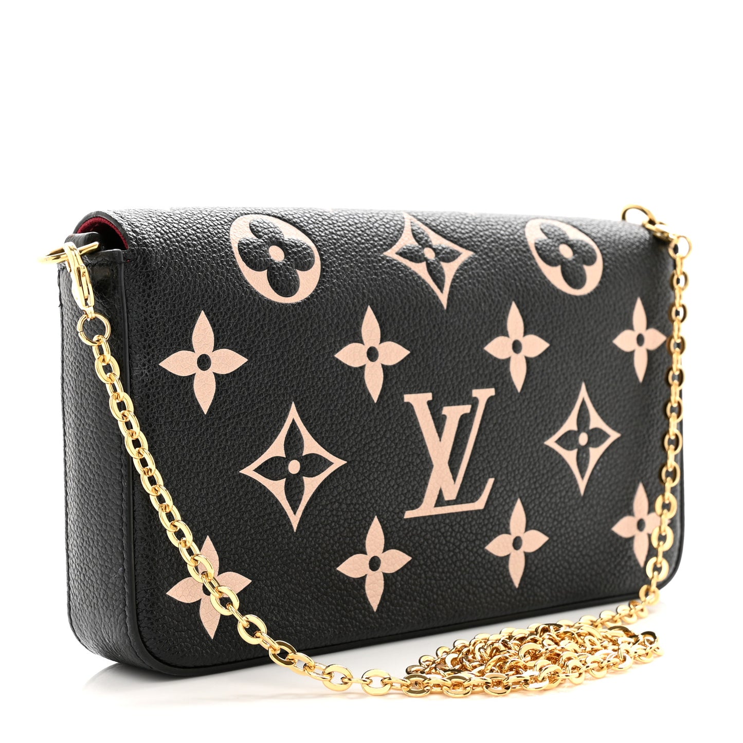 LOUIS VUITTON Empreinte Monogram Giant Felicie Pochette Black Beige