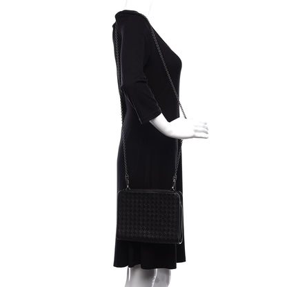 Bottega Veneta Nappa Intrecciato Chain Wallet Black 2 of 10