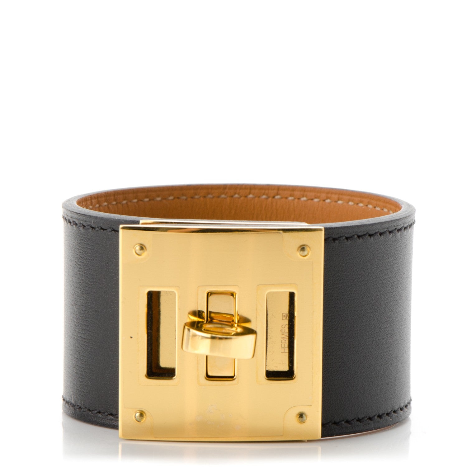 Hermes Chamonix Kelly Dog Bracelet Black 1 of 6