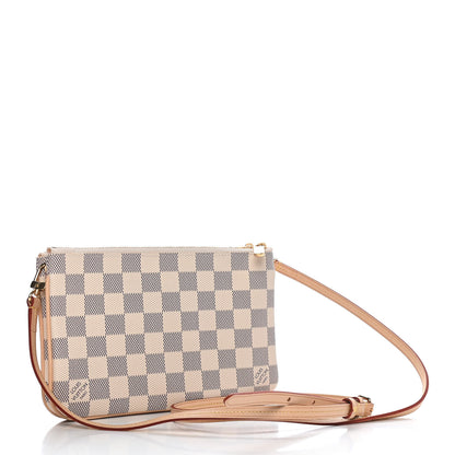 Louis Vuitton Damier Azur Double Zip Pochette 3 of 9