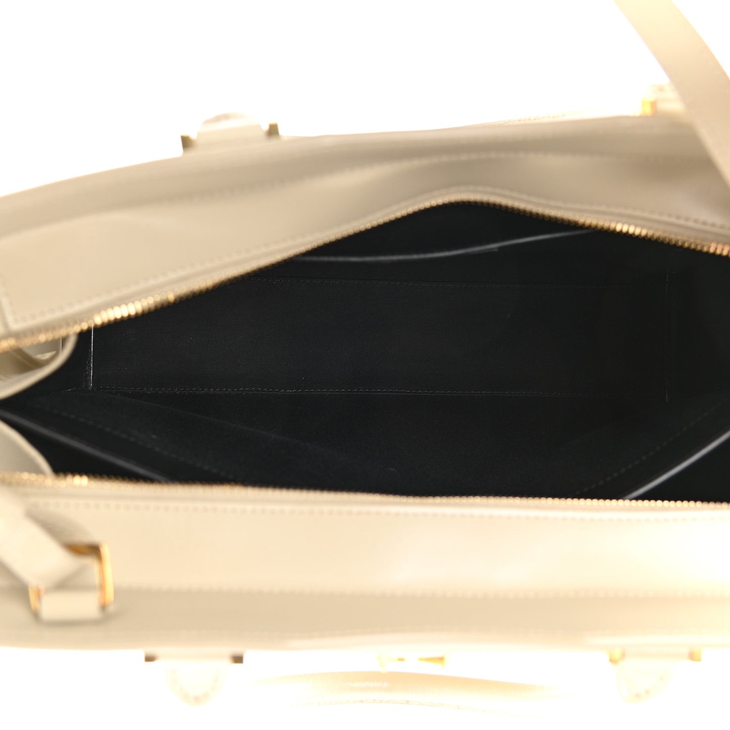 Shiny Calfskin Medium Uptown Tote Sea Salt