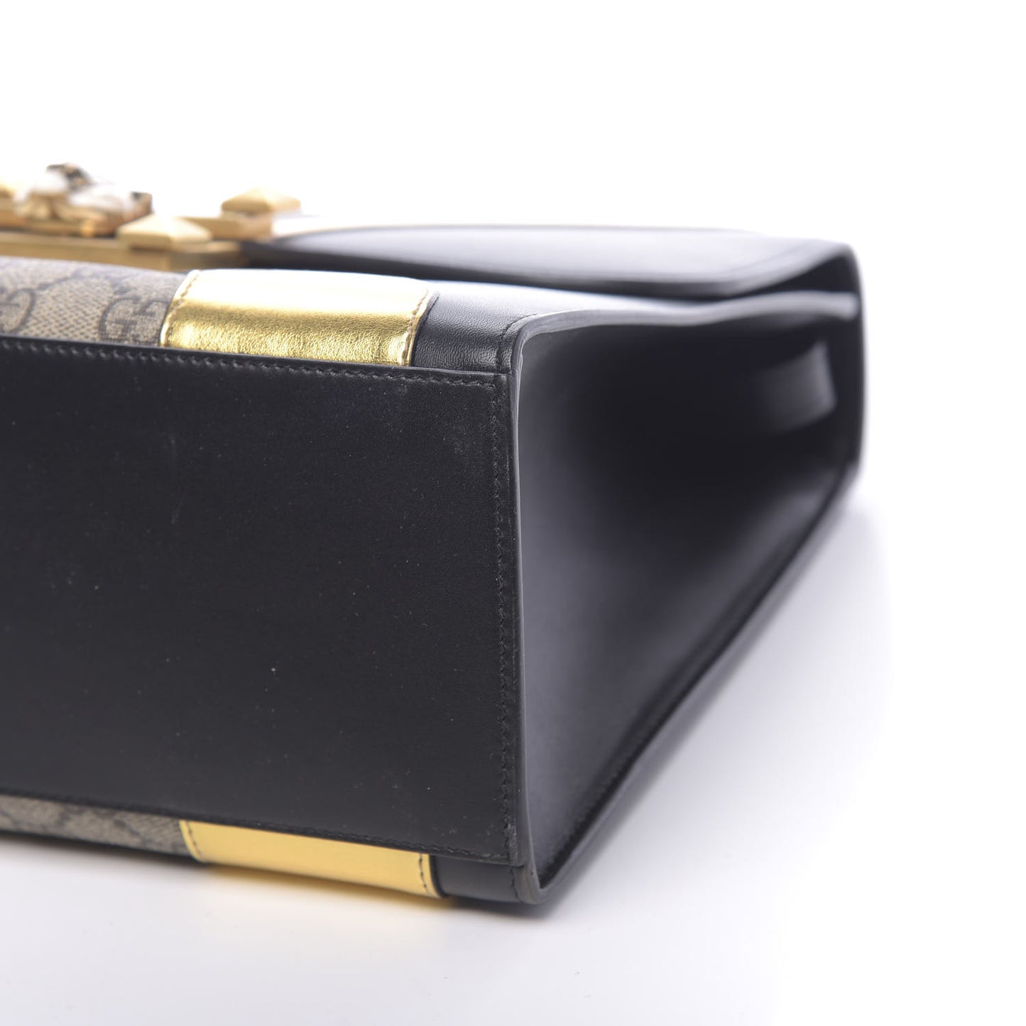 Nappa GG Supreme Monogram Medium Osiride Top Handle Bag Black Oro Vecchio Beige Ebony