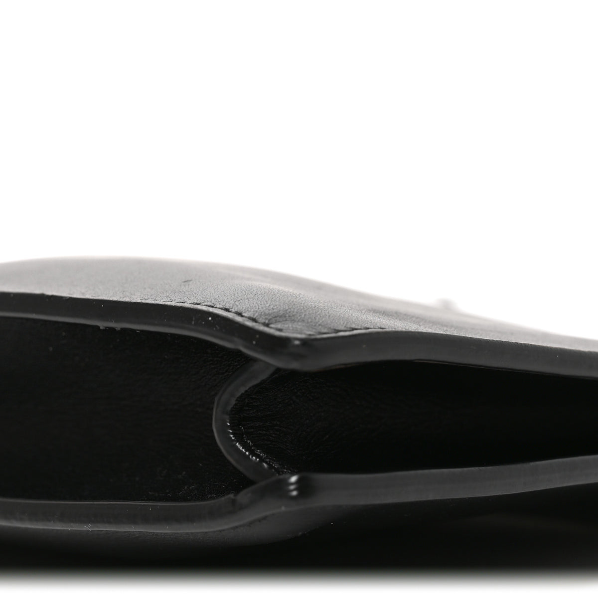 Smooth Calfskin Mini Clasp Bag Black