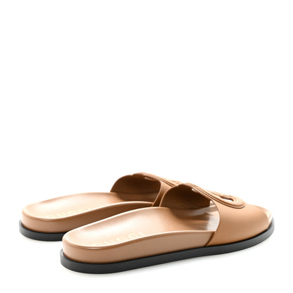Gucci Cosmos Softy Calfskin Interlocking G Cut Out Slide Sandals 39.5 Cuir 5 of 8