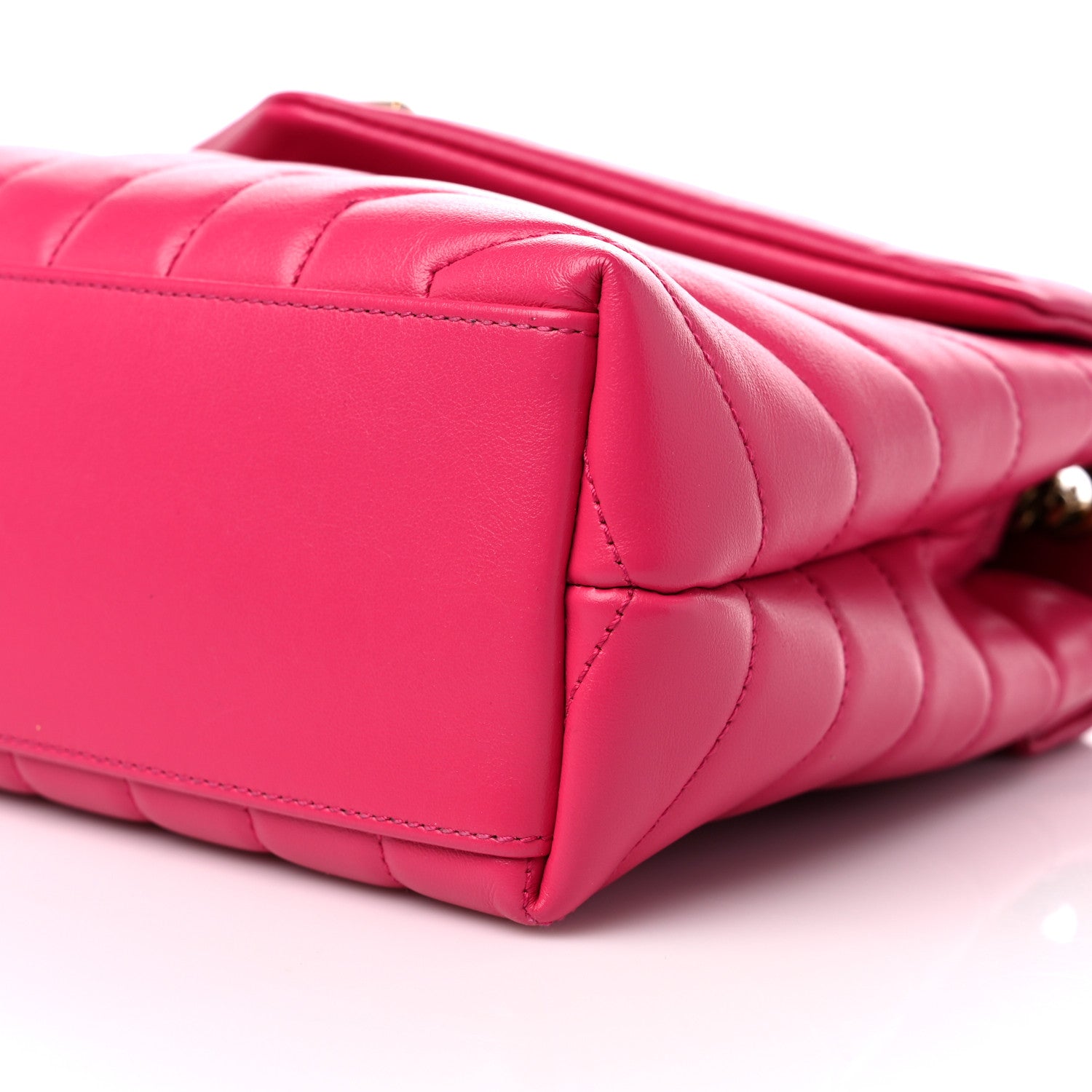 Saint Laurent Calfskin Y Quilted Monogram Small Loulou Chain Satchel Fresh Fuchsia 9 of 9