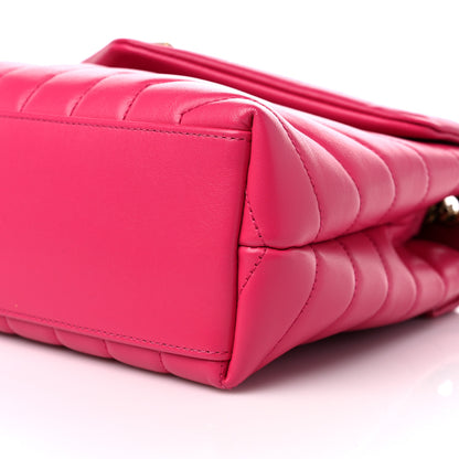 Saint Laurent Calfskin Y Quilted Monogram Small Loulou Chain Satchel Fresh Fuchsia 9 of 9