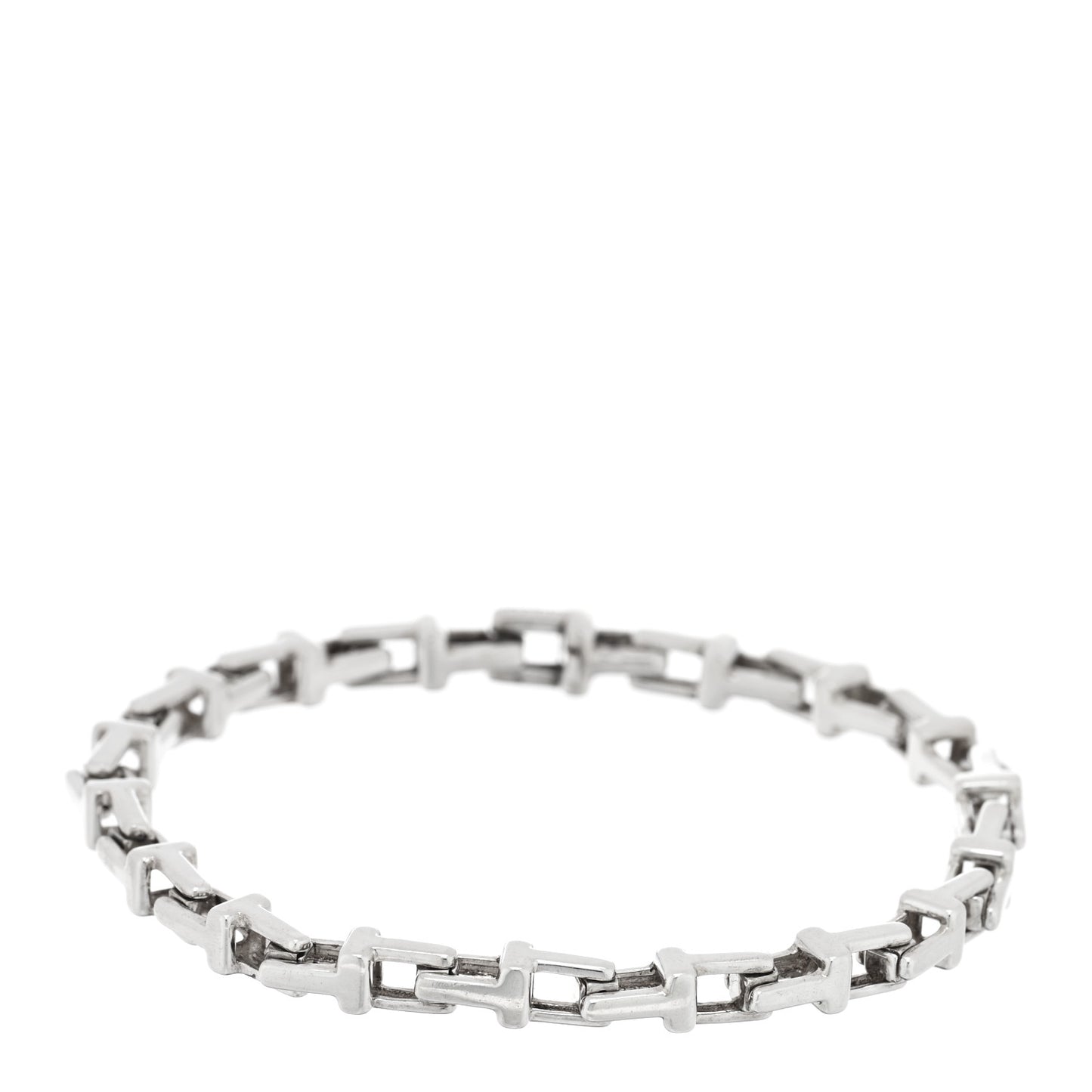 Sterling Silver T Link Chain Bracelet