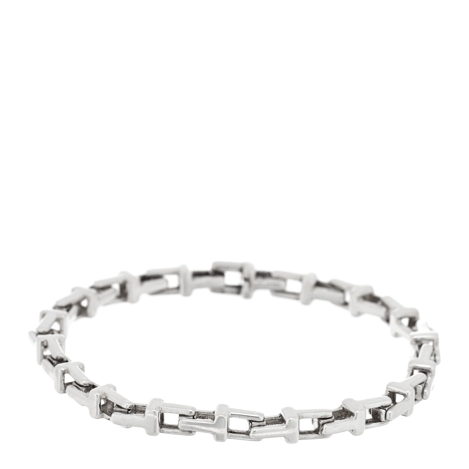 Tiffany Sterling Silver T Link Chain Bracelet 1 of 4