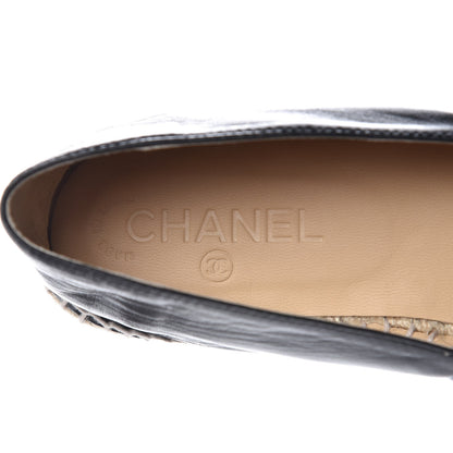 Chanel Lambskin CC Espadrilles 39 Black 10 of 12