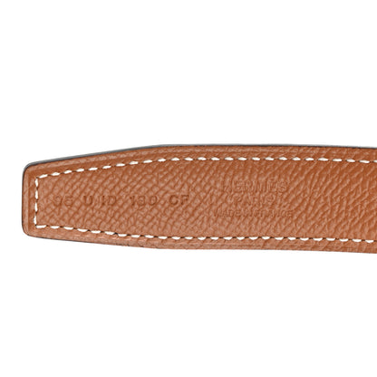 Hermes Swift Epsom 24mm Mini Constance Guilloche H Belt 95 Black Gold 5 of 7