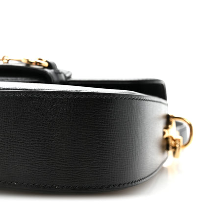 Gucci Azalea Calfskin Web Mini Horsebit 1955 Shoulder Bag Black 9 of 9