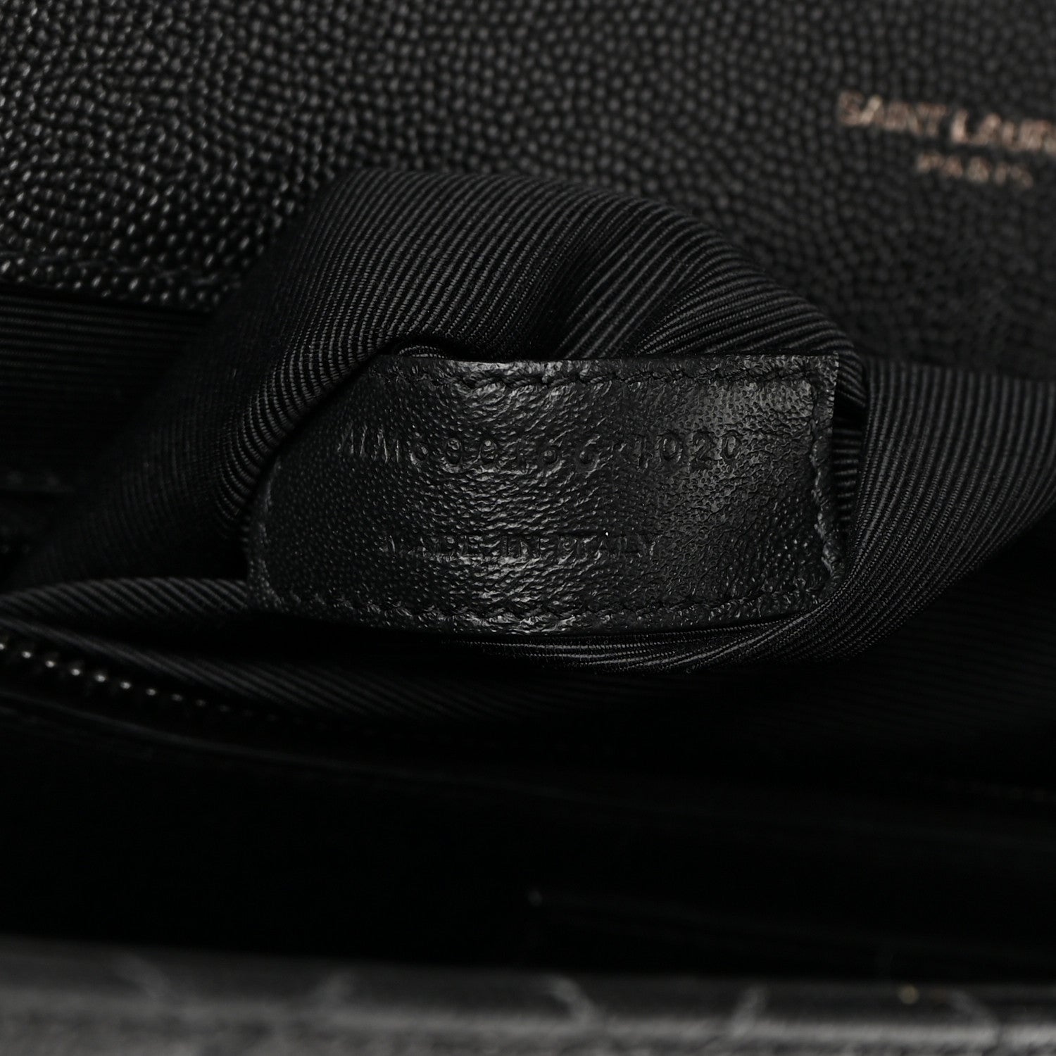 Saint Laurent Grain De Poudre Textured Mixed Matelasse Large Triquilt Monogram Monochrome Satchel Black 7 of 13