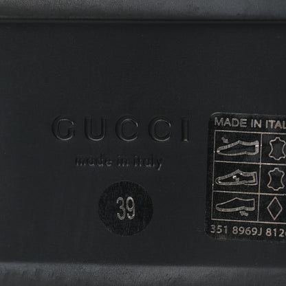 Gucci Jakarta Calfskin Womens Horsebit Slippers 39 Black 8 of 10