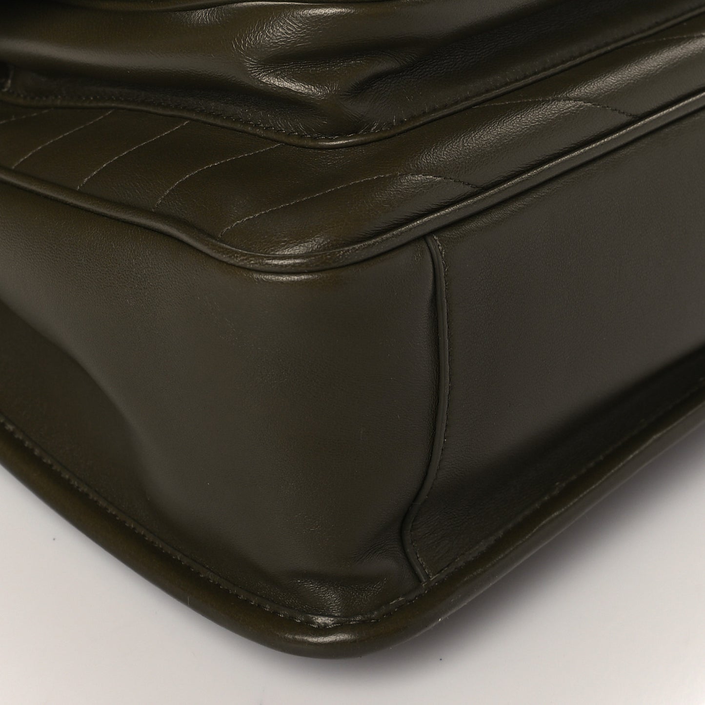 Lambskin Matelasse Monogram Medium Niki Chain Satchel Seaweed