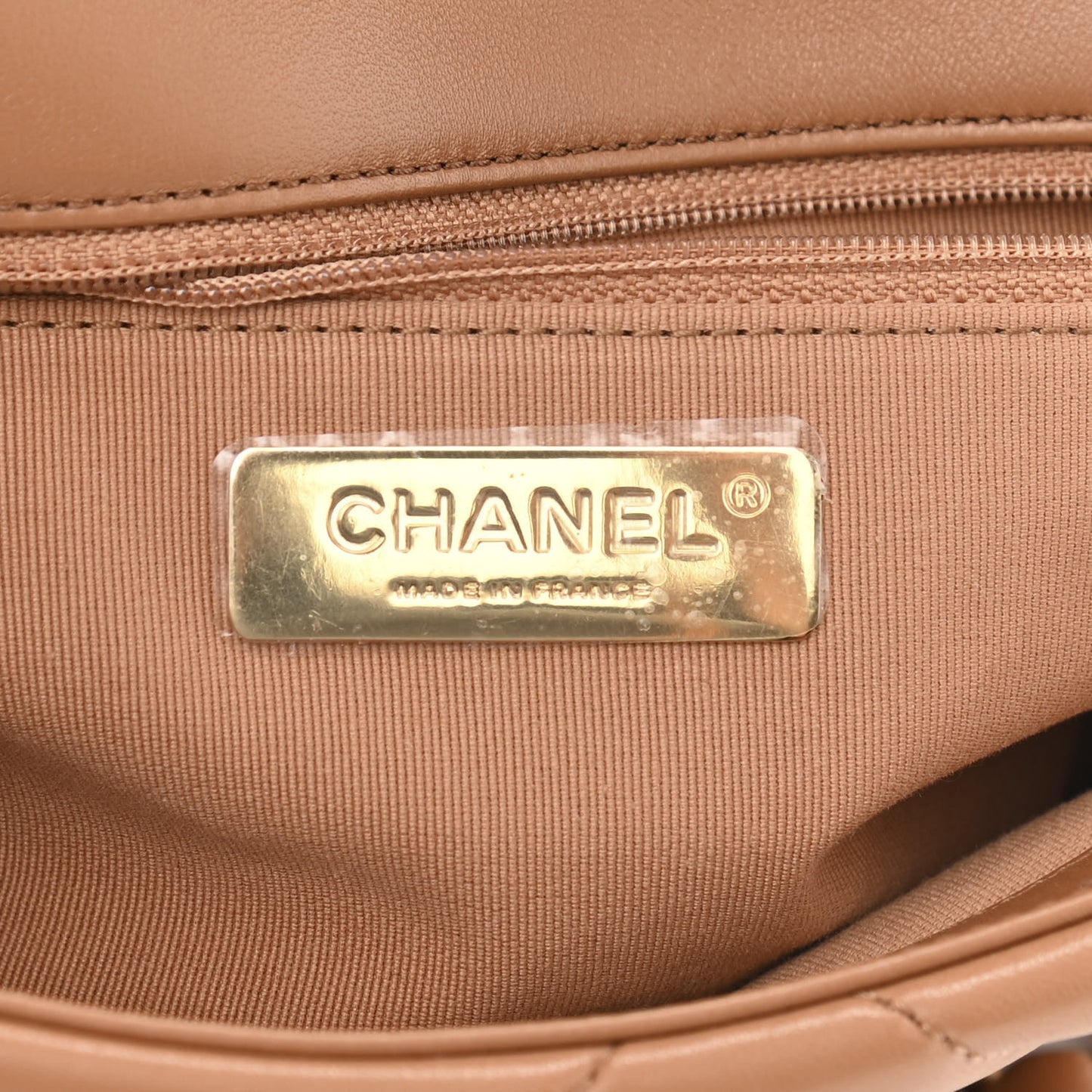 Lambskin Quilted Medium Chanel 19 Flap Brown