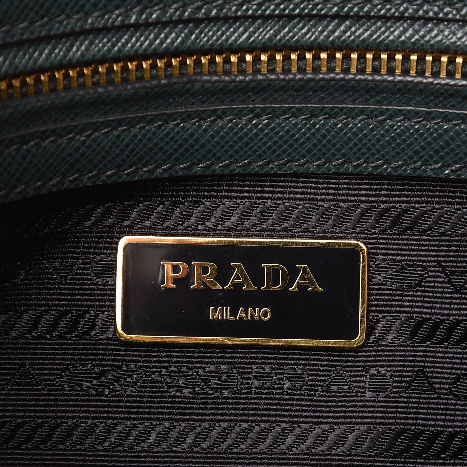 Prada Saffiano Small Galleria Double Zip Tote Smeraldo 7 of 9