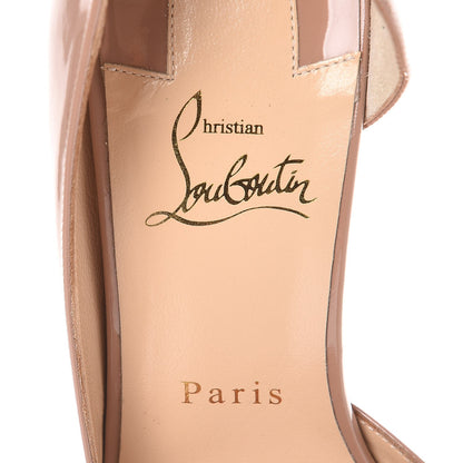 Christian Louboutin Patent Iriza 70 Pumps 38.5 Nude 9 of 22