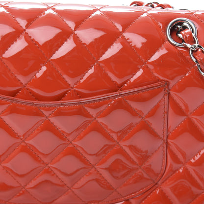 Chanel Patent Calfskin Quilted Medium Double Flap Red 15 of 15