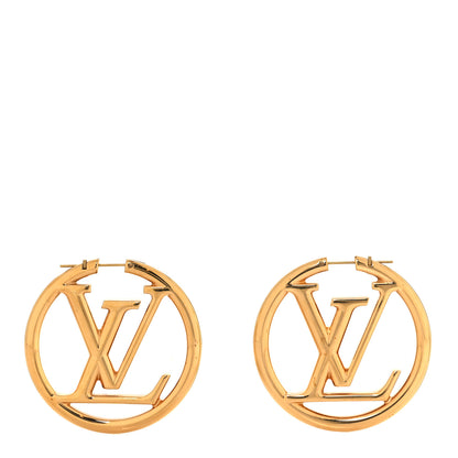 Louis Vuitton Metal Louise Hoop Earrings Gold 1 of 4