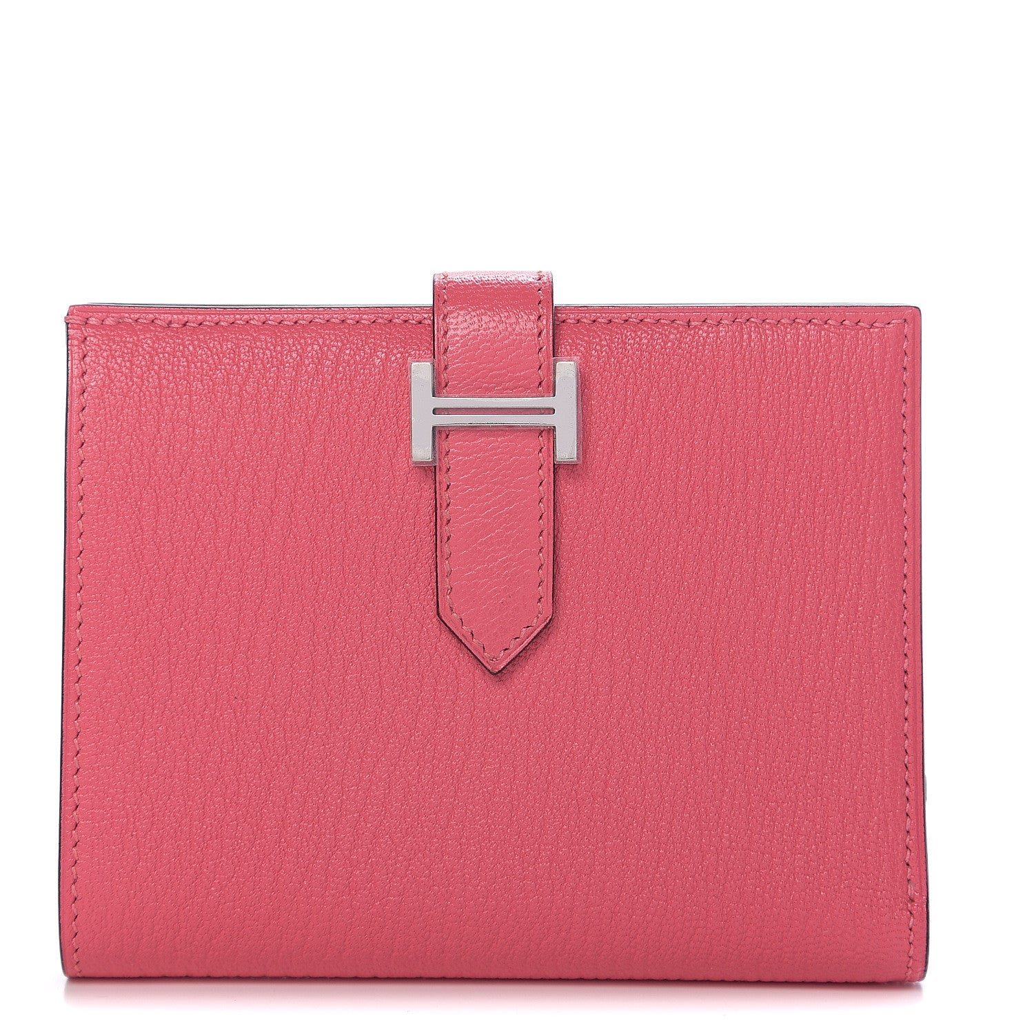 Hermes Chevre Mysore Bearn Compact Wallet Rose Lipstick 1 of 6