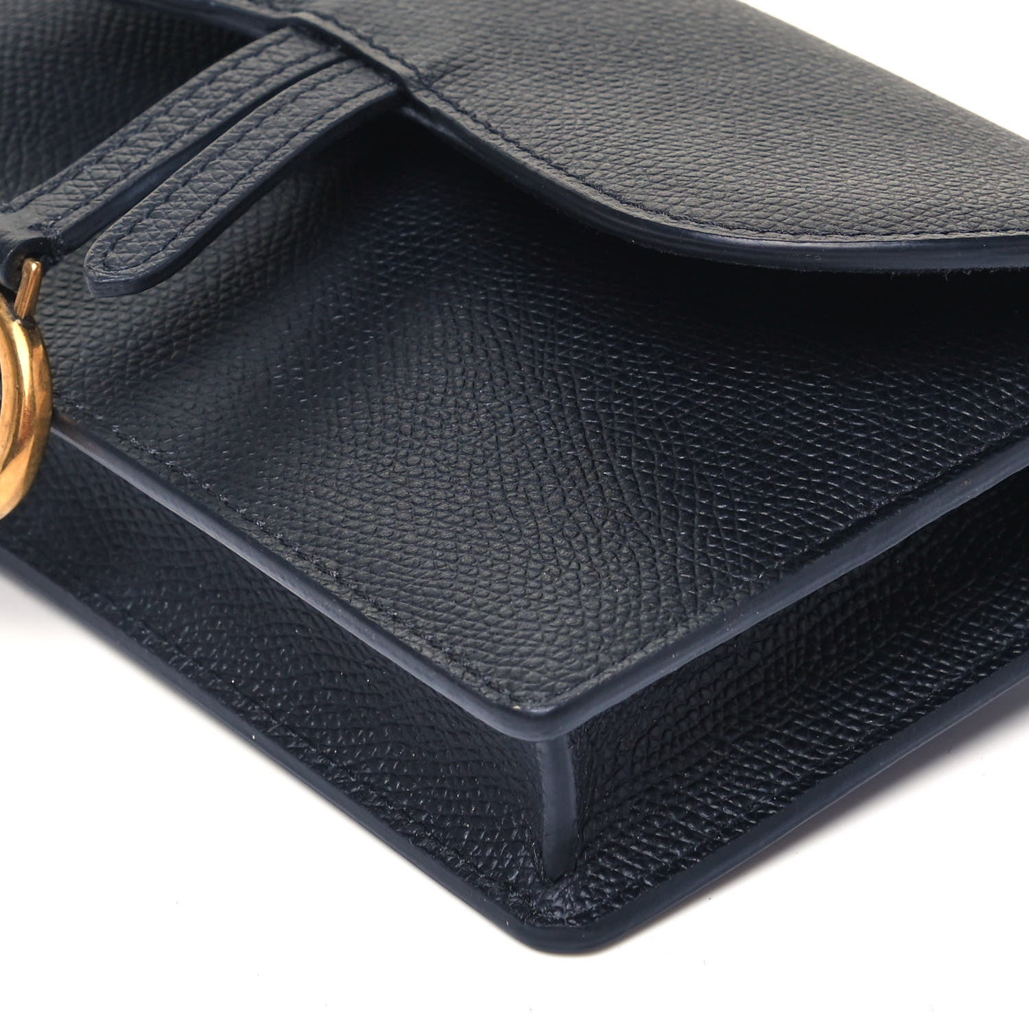 Christian Dior Grained Calfskin Saddle Belt Bag Black 8 of 8