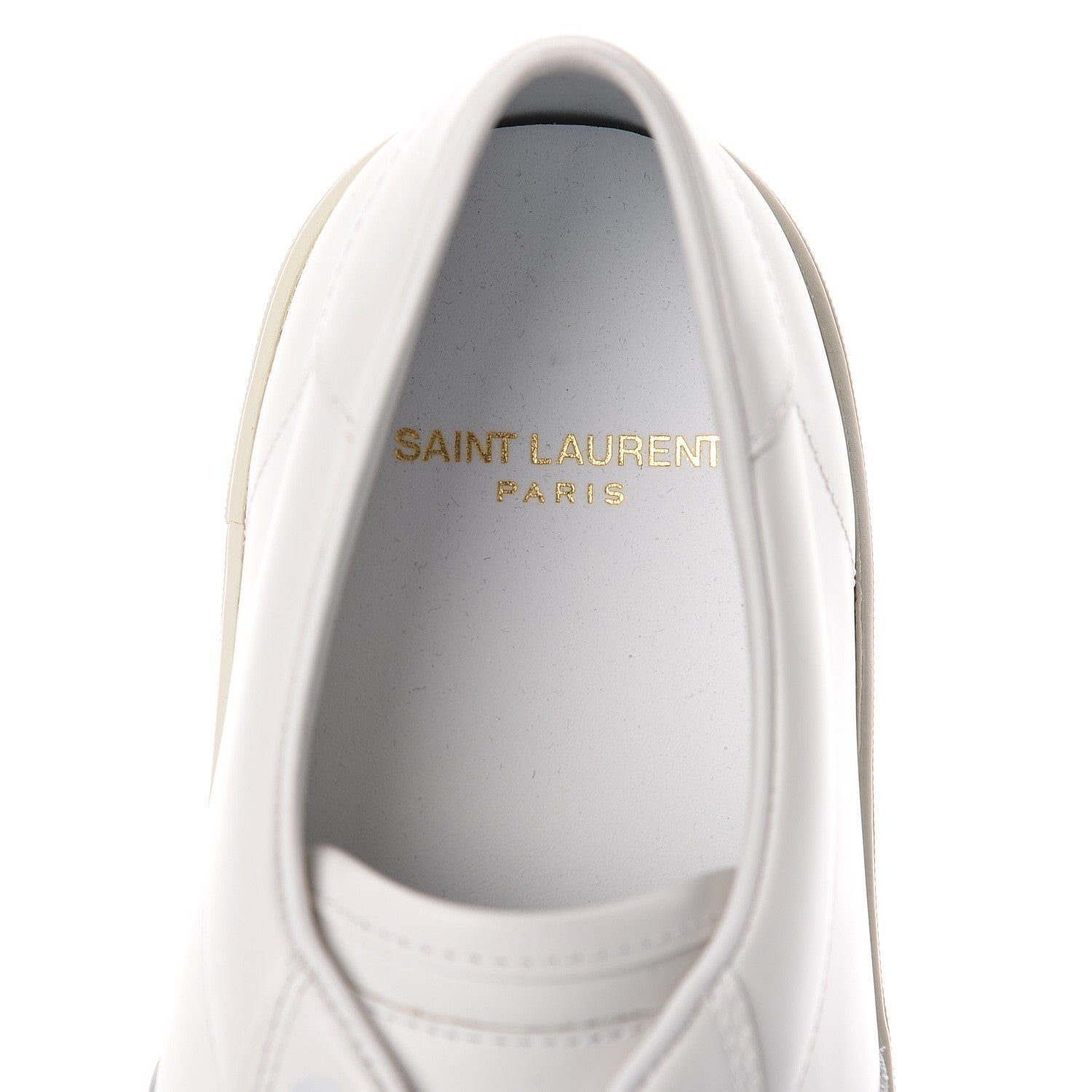 Saint Laurent Calfskin Court Classic Sneakers 40 Off White 6 of 8